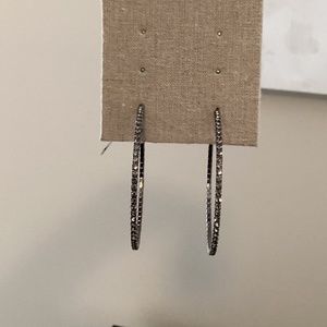 NWT Jennifer Miller Flexible Pave Hoop earrings